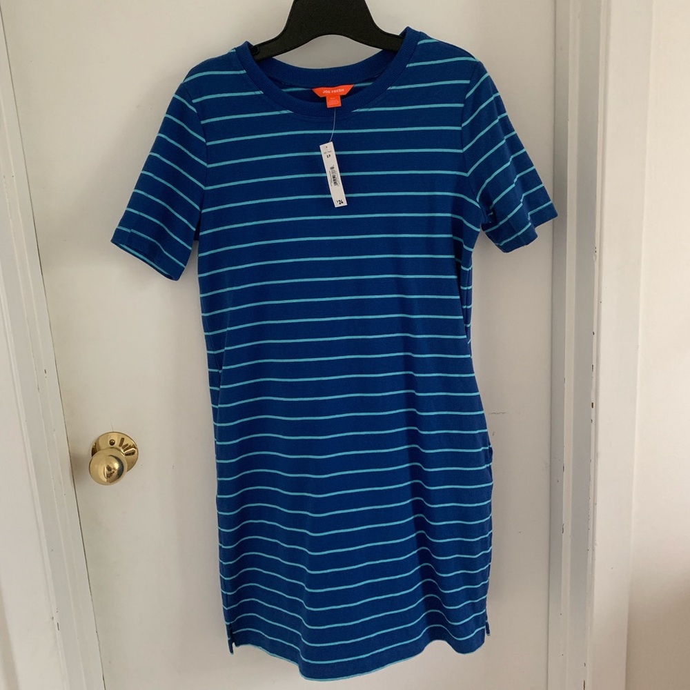 3/20💲Joe Fresh Striped Tshirt Dress w/ Pockets